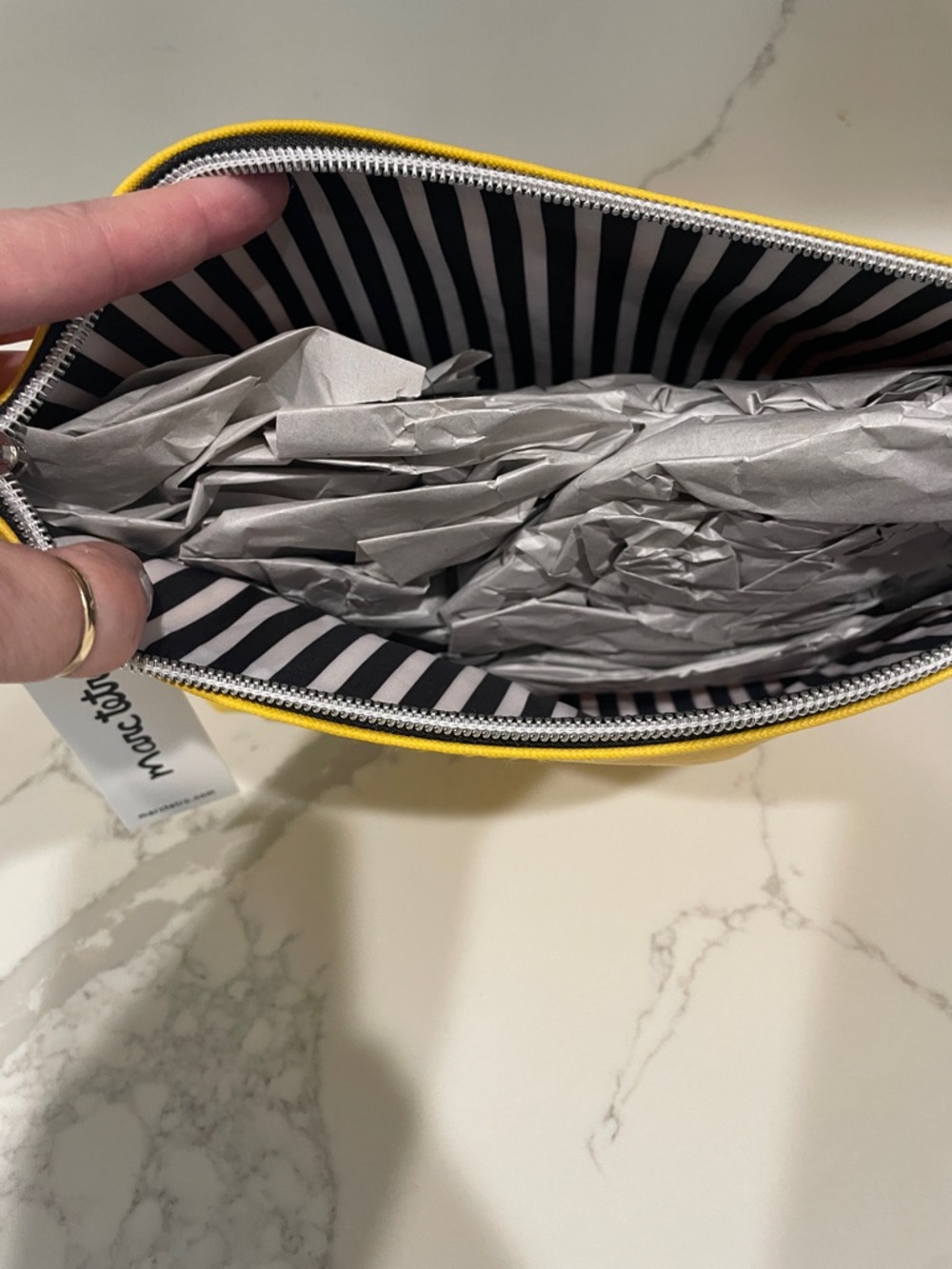 Marc Tetro Yellow 'My Boston' Cosmetic Pouch Set of 2 - Picture 4 of 12